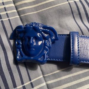 All Blue Versace Belt